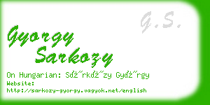 gyorgy sarkozy business card